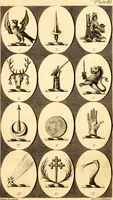 An illustration from British crests : containing the crests and mottos of the families of Great Britain and Ireland; together with those of the principal cities; and a glossary of heraldic terms (1817)