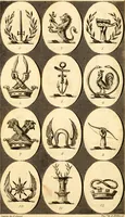 Picture 89 of 114 from British crests : containing the crests and mottos of the families of Great Britain and Ireland; together with those of the principal cities; and a glossary of heraldic terms (1817), leaf 184