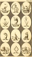 An illustration from British crests : containing the crests and mottos of the families of Great Britain and Ireland; together with those of the principal cities; and a glossary of heraldic terms (1817)