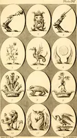 An illustration from British crests : containing the crests and mottos of the families of Great Britain and Ireland; together with those of the principal cities; and a glossary of heraldic terms (1817)