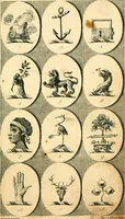 An illustration from British crests : containing the crests and mottos of the families of Great Britain and Ireland; together with those of the principal cities; and a glossary of heraldic terms (1817)