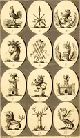 Picture 100 of 114 from British crests : containing the crests and mottos of the families of Great Britain and Ireland; together with those of the principal cities; and a glossary of heraldic terms (1817), leaf 206