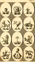 Picture 111 of 114 from British crests : containing the crests and mottos of the families of Great Britain and Ireland; together with those of the principal cities; and a glossary of heraldic terms (1817), leaf 228