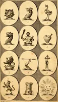 Picture 10 of 114 from British crests : containing the crests and mottos of the families of Great Britain and Ireland; together with those of the principal cities; and a glossary of heraldic terms (1817), leaf 26
