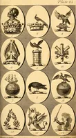 Picture 23 of 114 from British crests : containing the crests and mottos of the families of Great Britain and Ireland; together with those of the principal cities; and a glossary of heraldic terms (1817), leaf 52