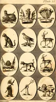 Picture 25 of 114 from British crests : containing the crests and mottos of the families of Great Britain and Ireland; together with those of the principal cities; and a glossary of heraldic terms (1817), leaf 56