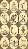 Picture 27 of 114 from British crests : containing the crests and mottos of the families of Great Britain and Ireland; together with those of the principal cities; and a glossary of heraldic terms (1817), leaf 60