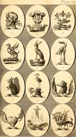 An illustration from British crests : containing the crests and mottos of the families of Great Britain and Ireland; together with those of the principal cities; and a glossary of heraldic terms (1817)