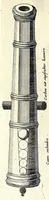 An illustration from Büchsenmeister-Discurs : eine neuerfundene Kugel-Taffel, Abtheilung der Stuc̈ke, Laveten und Visir-Stäbe : sambt einem wohlbestellten Feuerwercks-Laboratorio, zu Schimpf und Ernst, vielerley neuerfundenen Wasser- und Böllerkugeln : Abtheilungen der Böller, sambt ihren Laveten, Quadranten und Racheten-Stöcken : nebst etlich funfzig Kupferplatten und einem aussführlichen Register zu Ende dieses Buches beygefüget (1662)
