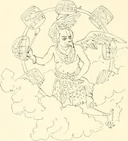 An illustration from The Buddhist praying-wheel : a collection of material bearing upon the symbolism of the wheel and circular movements in custom and religious ritual (1896)