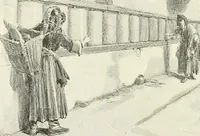 An illustration from The Buddhist praying-wheel : a collection of material bearing upon the symbolism of the wheel and circular movements in custom and religious ritual (1896)