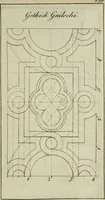 An illustration from The builder's director, or bench-mate : being a pocket-treasury of the Grecian, Roman and Gothic orders of architecture ... : wherein the orders of Andrea Palladio are truly laid down, free from erroneous measures ... (1751)
