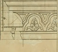 An illustration from The builder's director, or bench-mate : being a pocket-treasury of the Grecian, Roman and Gothic orders of architecture ... : wherein the orders of Andrea Palladio are truly laid down, free from erroneous measures ... (1751)