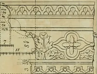 An illustration from The builder's director, or bench-mate : being a pocket-treasury of the Grecian, Roman and Gothic orders of architecture ... : wherein the orders of Andrea Palladio are truly laid down, free from erroneous measures ... (1751)