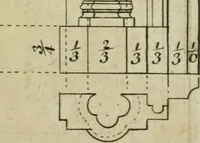 An illustration from The builder's director, or bench-mate : being a pocket-treasury of the Grecian, Roman and Gothic orders of architecture ... : wherein the orders of Andrea Palladio are truly laid down, free from erroneous measures ... (1751)