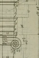 An illustration from The builder's director, or bench-mate : being a pocket-treasury of the Grecian, Roman and Gothic orders of architecture ... : wherein the orders of Andrea Palladio are truly laid down, free from erroneous measures ... (1751)