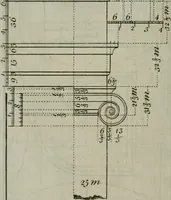 An illustration from The builder's director, or bench-mate : being a pocket-treasury of the Grecian, Roman and Gothic orders of architecture ... : wherein the orders of Andrea Palladio are truly laid down, free from erroneous measures ... (1751)