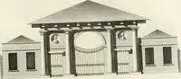An illustration from The builder's magazine, or, A universal dictionary for architects, carpenters, masons, bricklayers, &c. as well as for every gentleman who would wish to be a competent judge of the elegant and necessary art of building : consisting of designs in architecture ... : together with the plans and sections serving as an unerring assistant in the construction of any building, from a palace to a cottage ... (1800)