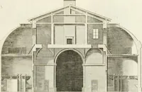 An illustration from The builder's magazine, or, A universal dictionary for architects, carpenters, masons, bricklayers, &c. as well as for every gentleman who would wish to be a competent judge of the elegant and necessary art of building : consisting of designs in architecture ... : together with the plans and sections serving as an unerring assistant in the construction of any building, from a palace to a cottage ... (1800)