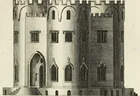 An illustration from The builder's magazine, or, A universal dictionary for architects, carpenters, masons, bricklayers, &c. as well as for every gentleman who would wish to be a competent judge of the elegant and necessary art of building : consisting of designs in architecture ... : together with the plans and sections serving as an unerring assistant in the construction of any building, from a palace to a cottage ... (1800)