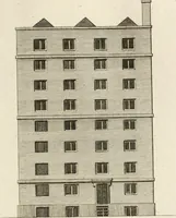 An illustration from The builder's magazine, or, A universal dictionary for architects, carpenters, masons, bricklayers, &c. as well as for every gentleman who would wish to be a competent judge of the elegant and necessary art of building : consisting of designs in architecture ... : together with the plans and sections serving as an unerring assistant in the construction of any building, from a palace to a cottage ... (1800)