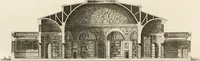 An illustration from The builder's magazine, or, A universal dictionary for architects, carpenters, masons, bricklayers, &c. as well as for every gentleman who would wish to be a competent judge of the elegant and necessary art of building : consisting of designs in architecture ... : together with the plans and sections serving as an unerring assistant in the construction of any building, from a palace to a cottage ... (1800)