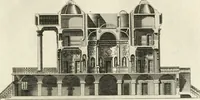 An illustration from The builder's magazine, or, A universal dictionary for architects, carpenters, masons, bricklayers, &c. as well as for every gentleman who would wish to be a competent judge of the elegant and necessary art of building : consisting of designs in architecture ... : together with the plans and sections serving as an unerring assistant in the construction of any building, from a palace to a cottage ... (1800)
