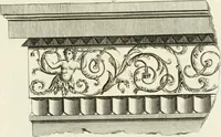 An illustration from The builder's magazine, or, A universal dictionary for architects, carpenters, masons, bricklayers, &c. as well as for every gentleman who would wish to be a competent judge of the elegant and necessary art of building : consisting of designs in architecture ... : together with the plans and sections serving as an unerring assistant in the construction of any building, from a palace to a cottage ... (1800)