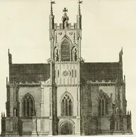 An illustration from The builder's magazine, or, A universal dictionary for architects, carpenters, masons, bricklayers, &c. as well as for every gentleman who would wish to be a competent judge of the elegant and necessary art of building : consisting of designs in architecture ... : together with the plans and sections serving as an unerring assistant in the construction of any building, from a palace to a cottage ... (1800)