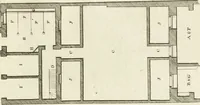 An illustration from The builder's magazine, or, A universal dictionary for architects, carpenters, masons, bricklayers, &c. as well as for every gentleman who would wish to be a competent judge of the elegant and necessary art of building : consisting of designs in architecture ... : together with the plans and sections serving as an unerring assistant in the construction of any building, from a palace to a cottage ... (1800)