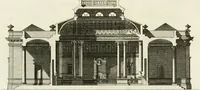 An illustration from The builder's magazine, or, A universal dictionary for architects, carpenters, masons, bricklayers, &c. as well as for every gentleman who would wish to be a competent judge of the elegant and necessary art of building : consisting of designs in architecture ... : together with the plans and sections serving as an unerring assistant in the construction of any building, from a palace to a cottage ... (1800)