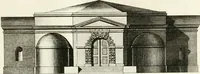 An illustration from The builder's magazine, or, A universal dictionary for architects, carpenters, masons, bricklayers, &c. as well as for every gentleman who would wish to be a competent judge of the elegant and necessary art of building : consisting of designs in architecture ... : together with the plans and sections serving as an unerring assistant in the construction of any building, from a palace to a cottage ... (1800)