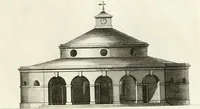 An illustration from The builder's magazine, or, A universal dictionary for architects, carpenters, masons, bricklayers, &c. as well as for every gentleman who would wish to be a competent judge of the elegant and necessary art of building : consisting of designs in architecture ... : together with the plans and sections serving as an unerring assistant in the construction of any building, from a palace to a cottage ... (1800)