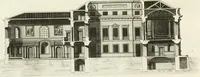 An illustration from The builder's magazine, or, A universal dictionary for architects, carpenters, masons, bricklayers, &c. as well as for every gentleman who would wish to be a competent judge of the elegant and necessary art of building : consisting of designs in architecture ... : together with the plans and sections serving as an unerring assistant in the construction of any building, from a palace to a cottage ... (1800)
