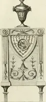 An illustration from The builder's magazine, or, A universal dictionary for architects, carpenters, masons, bricklayers, &c. as well as for every gentleman who would wish to be a competent judge of the elegant and necessary art of building : consisting of designs in architecture ... : together with the plans and sections serving as an unerring assistant in the construction of any building, from a palace to a cottage ... (1800)