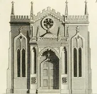 An illustration from The builder's magazine, or, A universal dictionary for architects, carpenters, masons, bricklayers, &c. as well as for every gentleman who would wish to be a competent judge of the elegant and necessary art of building : consisting of designs in architecture ... : together with the plans and sections serving as an unerring assistant in the construction of any building, from a palace to a cottage ... (1800)