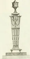 An illustration from The builder's magazine, or, A universal dictionary for architects, carpenters, masons, bricklayers, &c. as well as for every gentleman who would wish to be a competent judge of the elegant and necessary art of building : consisting of designs in architecture ... : together with the plans and sections serving as an unerring assistant in the construction of any building, from a palace to a cottage ... (1800)