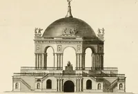 An illustration from The builder's magazine, or, A universal dictionary for architects, carpenters, masons, bricklayers, &c. as well as for every gentleman who would wish to be a competent judge of the elegant and necessary art of building : consisting of designs in architecture ... : together with the plans and sections serving as an unerring assistant in the construction of any building, from a palace to a cottage ... (1800)