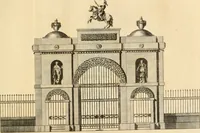 An illustration from The builder's magazine, or, A universal dictionary for architects, carpenters, masons, bricklayers, &c. as well as for every gentleman who would wish to be a competent judge of the elegant and necessary art of building : consisting of designs in architecture ... : together with the plans and sections serving as an unerring assistant in the construction of any building, from a palace to a cottage ... (1800)