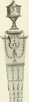 An illustration from The builder's magazine, or, A universal dictionary for architects, carpenters, masons, bricklayers, &c. as well as for every gentleman who would wish to be a competent judge of the elegant and necessary art of building : consisting of designs in architecture ... : together with the plans and sections serving as an unerring assistant in the construction of any building, from a palace to a cottage ... (1800)
