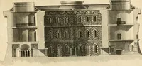An illustration from The builder's magazine, or, A universal dictionary for architects, carpenters, masons, bricklayers, &c. as well as for every gentleman who would wish to be a competent judge of the elegant and necessary art of building : consisting of designs in architecture ... : together with the plans and sections serving as an unerring assistant in the construction of any building, from a palace to a cottage ... (1800)