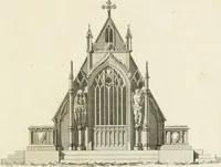 An illustration from The builder's magazine, or, A universal dictionary for architects, carpenters, masons, bricklayers, &c. as well as for every gentleman who would wish to be a competent judge of the elegant and necessary art of building : consisting of designs in architecture ... : together with the plans and sections serving as an unerring assistant in the construction of any building, from a palace to a cottage ... (1800)
