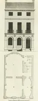An illustration from The builder's magazine, or, A universal dictionary for architects, carpenters, masons, bricklayers, &c. as well as for every gentleman who would wish to be a competent judge of the elegant and necessary art of building : consisting of designs in architecture ... : together with the plans and sections serving as an unerring assistant in the construction of any building, from a palace to a cottage ... (1800)