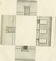 An illustration from The builder's magazine, or, A universal dictionary for architects, carpenters, masons, bricklayers, &c. as well as for every gentleman who would wish to be a competent judge of the elegant and necessary art of building : consisting of designs in architecture ... : together with the plans and sections serving as an unerring assistant in the construction of any building, from a palace to a cottage ... (1800)
