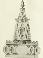 An illustration from The builder's magazine, or, A universal dictionary for architects, carpenters, masons, bricklayers, &c. as well as for every gentleman who would wish to be a competent judge of the elegant and necessary art of building : consisting of designs in architecture ... : together with the plans and sections serving as an unerring assistant in the construction of any building, from a palace to a cottage ... (1800)