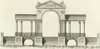 An illustration from The builder's magazine, or, A universal dictionary for architects, carpenters, masons, bricklayers, &c. as well as for every gentleman who would wish to be a competent judge of the elegant and necessary art of building : consisting of designs in architecture ... : together with the plans and sections serving as an unerring assistant in the construction of any building, from a palace to a cottage ... (1800)