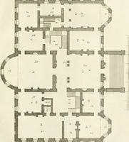 An illustration from The builder's magazine, or, A universal dictionary for architects, carpenters, masons, bricklayers, &c. as well as for every gentleman who would wish to be a competent judge of the elegant and necessary art of building : consisting of designs in architecture ... : together with the plans and sections serving as an unerring assistant in the construction of any building, from a palace to a cottage ... (1800)