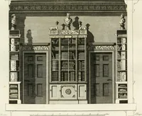 An illustration from The builder's magazine, or, A universal dictionary for architects, carpenters, masons, bricklayers, &c. as well as for every gentleman who would wish to be a competent judge of the elegant and necessary art of building : consisting of designs in architecture ... : together with the plans and sections serving as an unerring assistant in the construction of any building, from a palace to a cottage ... (1800)