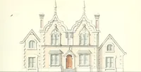 An illustration from The builder's practical director; or, Buildings for all classes, containing plans, sections and elevations for the erection of cottages, villas, farm buildings, dispensaries, public schools, &c., with detailed estimates, quantities, prices, &c. .. (1855)