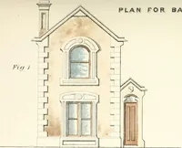 An illustration from The builder's practical director; or, Buildings for all classes, containing plans, sections and elevations for the erection of cottages, villas, farm buildings, dispensaries, public schools, &c., with detailed estimates, quantities, prices, &c. .. (1855)
